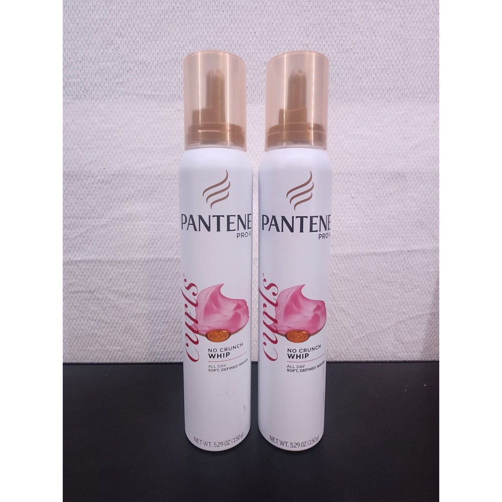 Discontinued 2 Cans Pantene Pro-V No Crunch Curls Whip 5.29 oz Each Curly‎ Hair